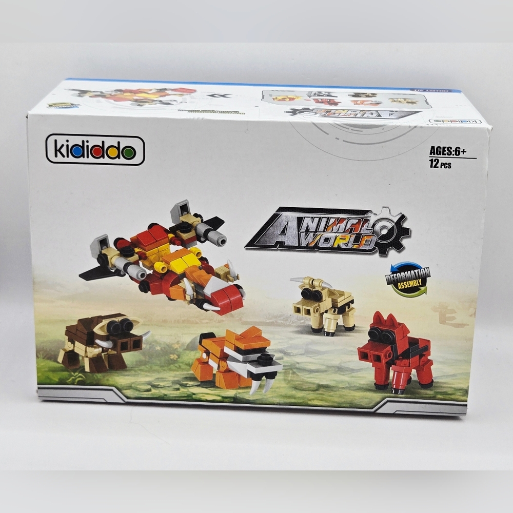 Kididdo Animal World Deformation Assembly Egg Toys,6Eggs Each W/2 Build ModesNEW